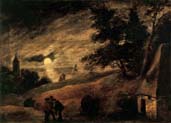 dune landscape by moonlight